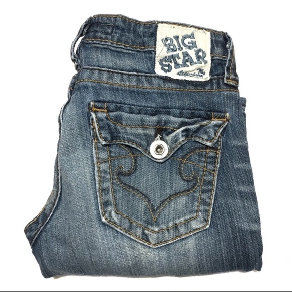 LAST CALL Big Star Remy Boot Cut Jeans Women’s Size 27 Blue - Picture 1 of 13
